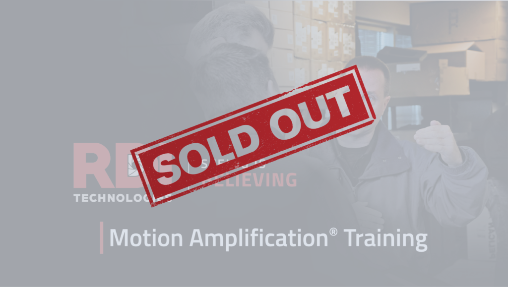 Sold out motion amplification training